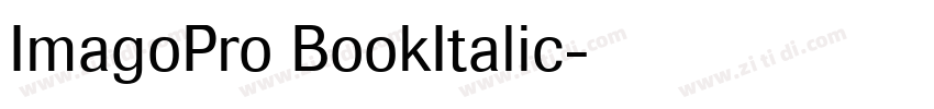 ImagoPro BookItalic字体转换